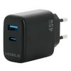 Mobilis Wall Charger 45W - 1 USB A + 1 USB C - GaN