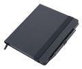 TROIKA Notizblock BLACK SLIMPAD A5 schwarzer Stift