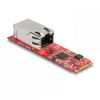 DELOCK Konverter M.2 Key B+M Stecker zu 1x RJ45 Port
