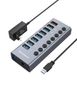 GRAUGEAR 7-Port USB HUB 3.0   USB-A + 1 USB Schnelllader retail