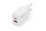 DIGITUS USB-Ladegerät   20W,  1x USB-C,  1x USB-A       weiß