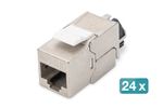 DIGITUS Keystone Jack Cat6a geschirmt Kabelmanager Set 24St