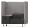 ROCADA Soft Einzelsitz+ Tisch schwarz/grau 125x129x68cm
