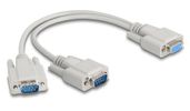 DELOCK Adapter Y Kabel D Sub BU/2x ST mit Schrauben 30cm