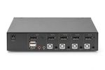 DIGITUS KVM Switch, 4K60HZ, 4x1 DP in, 1x DP USB out