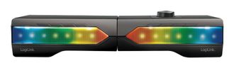 Logilink Mobile Soundbar mit Party-Light, 2in1 Gaming Sound