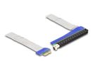 DELOCK Riser Karte PCI Express x1 St. zu 16 Slot Kab.20 cm