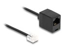 DELOCK Telefonkabel RJ11 Stecker zu RJ45 Buchse schwarz 1 m