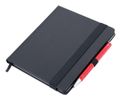 TROIKA Notizblock BLACK SLIMPAD A5 roter Stift
