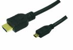 Logilink HDMI-Kabel Ethernet A -> micro D St/St  1.00m bk