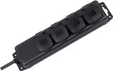 Brennenstuhl Steckdoseleiste mit Deckeln  IP44 4x 2m  sw