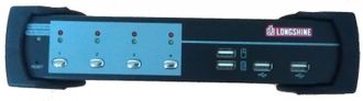 Longshine  4-Port USB/PS2 KVM Switch DVI/Audio inkl. Kabel