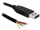 USB Kabel Delock A -> 6 offene Kabelenden 3,3V 1.80m