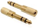 DELOCK Klinke Adapter 3,5mm -> 6,3mm Bu/St gold
