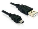 DELOCK USB Kabel A -> Mini-B St/St 1.50m sw