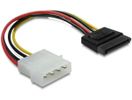 DELOCK Stromkabel SATA 15Pin -> Molex 4Pin Bu/St 0.13m
