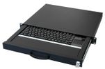 aixcase 19" Rack 1U Tastatur DE Touchpad USB schwarz