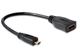 DELOCK HDMI Kabel Ethernet A -> micro D Bu/St 0.20m