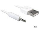 DELOCK Ipod Shuffle Kabel 3,5mm Klinke -> USB A St/St 1.00m