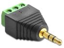 DELOCK Adapter Terminalblock 3Pin -> 3,5mm Klinke Stecker