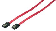 Logilink S-ATA Cable with latch, 2x male, red, 0,30M