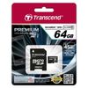 SD microSD Card  64GB Transcend SDXC UHS1 w/adapter