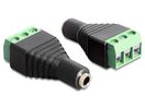 DELOCK Adapter Terminalblock 3Pin -> 3,5mm Klinke Buchse