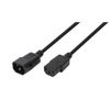 Logilink Power Cord Extension, IEC M/F, 1.80m