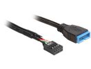 DELOCK USB3.0 Kabel Pinheader 19pin -> 9pin St/Bu 0.3
