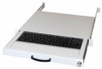 aixcase 19" Rack 1U Tastatur DE Trackball PS2&USB lichtgrau