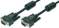 Logilink VGA Cable 2x ST black 2x Ferrit Core 3M