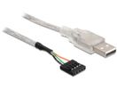 DELOCK USB Kabel Pinheader 5Pin -> A Bu/St 0.70m