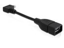 DELOCK USB Kabel A -> Micro-B 90°OTG BU/St 0.11m sw