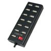 Logilink USB-HUB 13-Port m. Netzteil schwarz Kunststoff