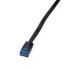 Logilink Flachpatchkabel RJ45 U/UTP Cat6 0.25m schwarz