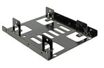 DELOCK Einbausatz 3,5" für 2x 2,5" HDD/SSDs Metall schwarz
