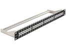 DELOCK 19 Keystone Patchpanel 48 Port 1 HE schwarz