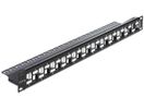 DELOCK Patchpanel 1HE 24 Keystone Ports abgestuft mit Sch