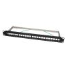 Logilink Keystone Patchpanel 19", 24 Module, leer, schw.