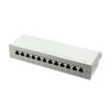 Logilink Patchpanel Tisch/Wand Cat.6A STP 12 Ports, grau