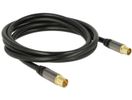 DELOCK Antennenkabel IEC -> IEC St/Bu 2.00m schwarz