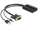 DELOCK VGA Adapter D-Sub15 +Audio -> HDMI A St/Bu