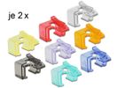 DELOCK Netzwerk RJ45 Reparatur Clip 16 Stück Starter Set