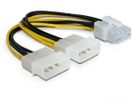DELOCK Stromkabel 2x Molex 4pin St -> PCI Express 8pin inter
