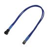 Nanoxia Kabel 3-Pin Verlängerung, 30 cm, Single, blau
