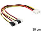 DELOCK Stromkabel Molex 4Pin -> 4x 2Pin Lüfter St/St 0.30m