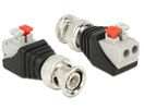 DELOCK Adapter Terminalblock 2Pin -> BNC Stecker