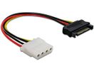 DELOCK Stromkabel SATA 15Pin -> Molex 4Pin St/Bu