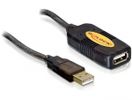 DELOCK USB Verl. A -> A St/Bu 10.00m aktiv sw
