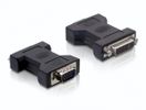 DeLOCK 65017 tussenstuk voor kabels DVI-I VGA 15-pin M Zwart
